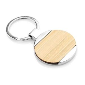 Llavero Metal Bambu Redondo MT-REDO