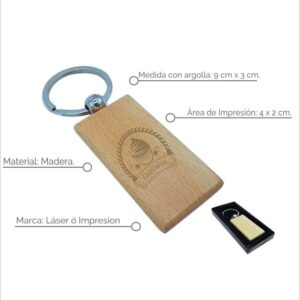 Llavero Madera Bambu Ml 319